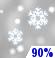 This Afternoon: Snow. Cloudy. High near 43, with temperatures falling to around 32 in the afternoon. West wind around 20 mph, with gusts as high as 39 mph. Chance of precipitation is 90%. New snow accumulation of less than one inch possible. This Afternoon: Light Snow